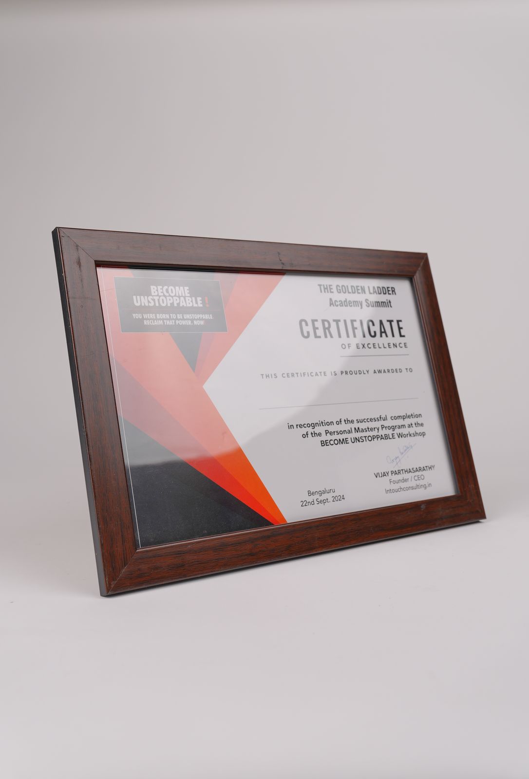 CERTIFICATION OF EXCELLENCE